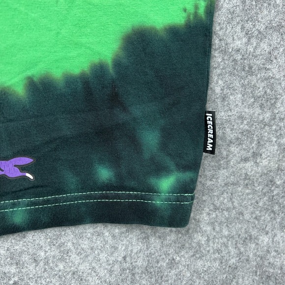 Ice Cream BBC Billionaire Boys Club Shirt Mens XL Green Tie Dye Lets Have Some - Picture 8 of 15
